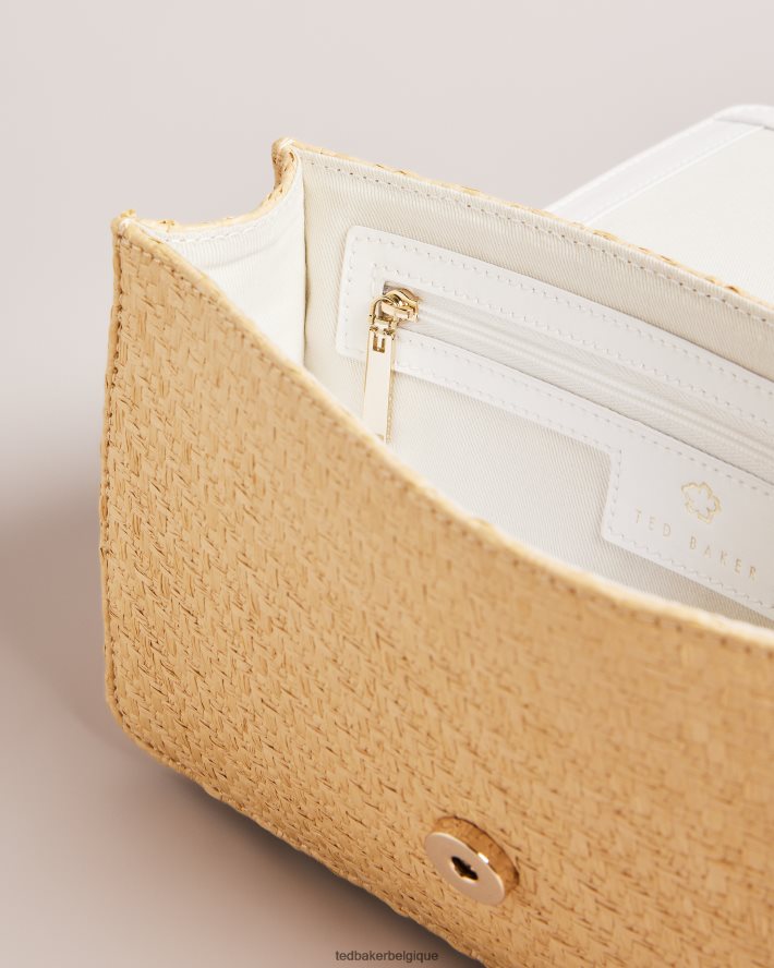 être Ted Baker femmes sac bandoulière tressé à œillets magdie magnolia écru FR8J42730 Sacs