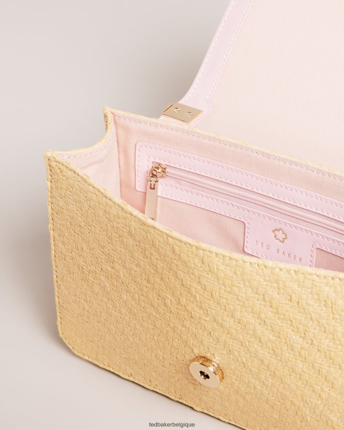 être Ted Baker femmes sac bandoulière tressé à œillets magdie magnolia rose pâle FR8J42732 Sacs