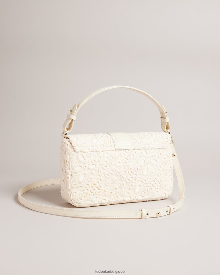 être Ted Baker femmes sac porté épaule en dentelle florasa magnolia Ivoire FR8J42696 Sacs