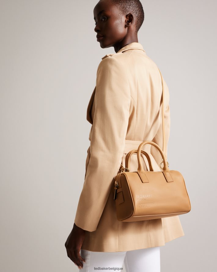 être Ted Baker femmes sac porté épaule en toile à logo Daralia chameau FR8J42701 Sacs