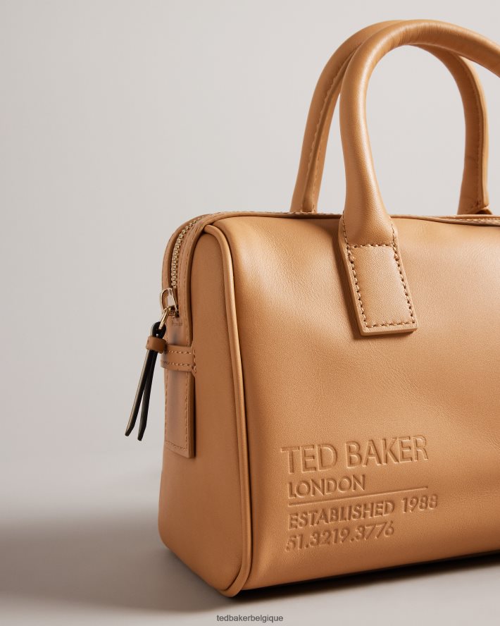 être Ted Baker femmes sac porté épaule en toile à logo Daralia chameau FR8J42701 Sacs