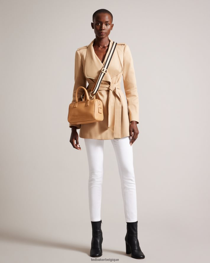 être Ted Baker femmes sac porté épaule en toile à logo Daralia chameau FR8J42701 Sacs