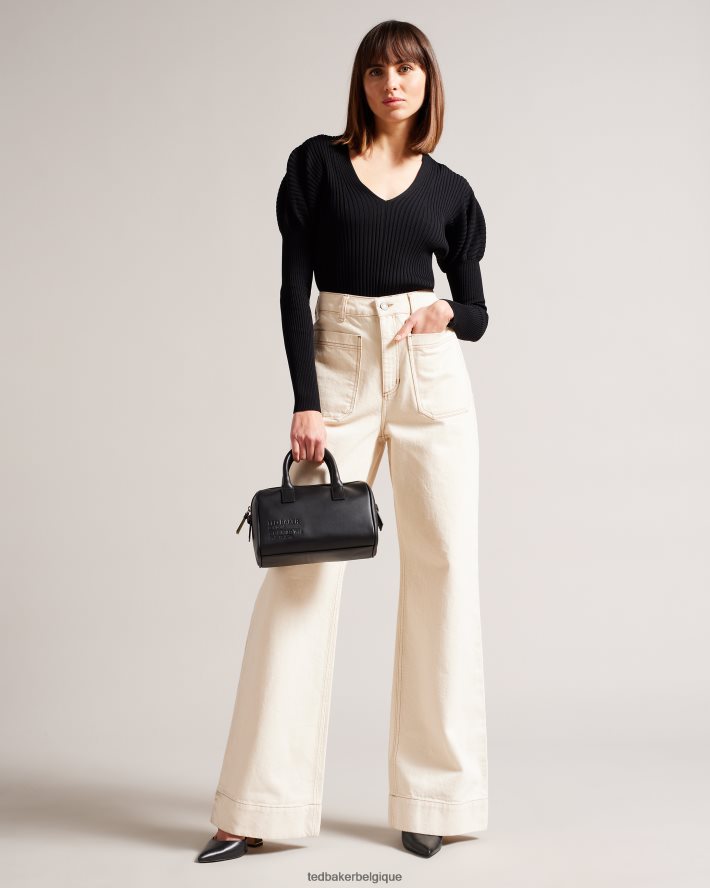 être Ted Baker femmes sac porté épaule en toile à logo Daralia noir FR8J42784 Sacs