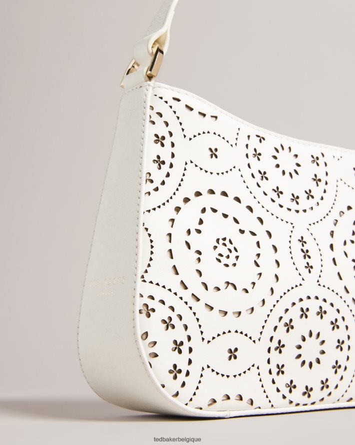 être Ted Baker femmes sac porté épaule libily magnolia découpé au laser blanc FR8J42735 Sacs