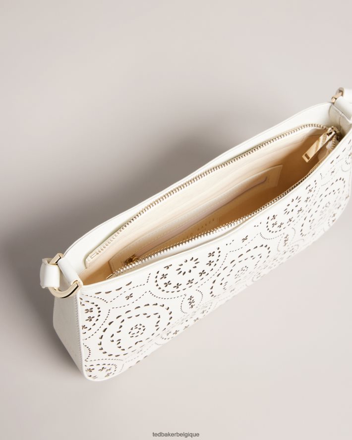 être Ted Baker femmes sac porté épaule libily magnolia découpé au laser blanc FR8J42735 Sacs