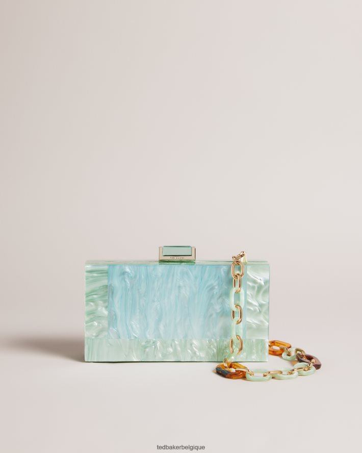 être Ted Baker femmes sac porté épaule plassie marbré vert pâle FR8J42790 Sacs