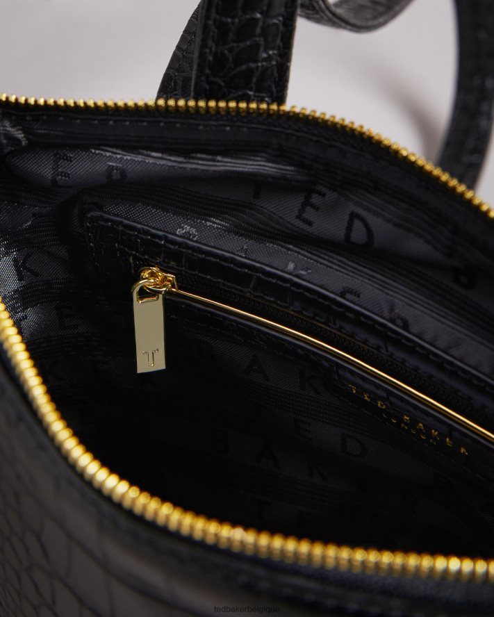 être Ted Baker femmes sac à dos belax en PU effet croco noir FR8J42746 Sacs