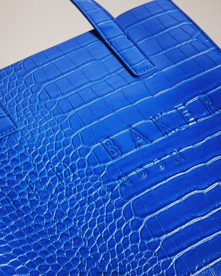 être Ted Baker femmes reptcon croc détail petite icône bleu brillant FR8J42806 Sacs