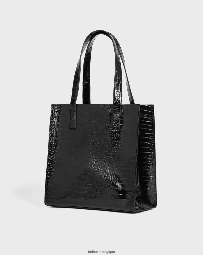 être Ted Baker femmes reptcon croc détail petite icône noir FR8J42768 Sacs