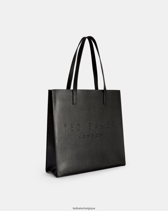 être Ted Baker femmes soocon grand sac emblématique à hachures croisées noir FR8J42763 Sacs
