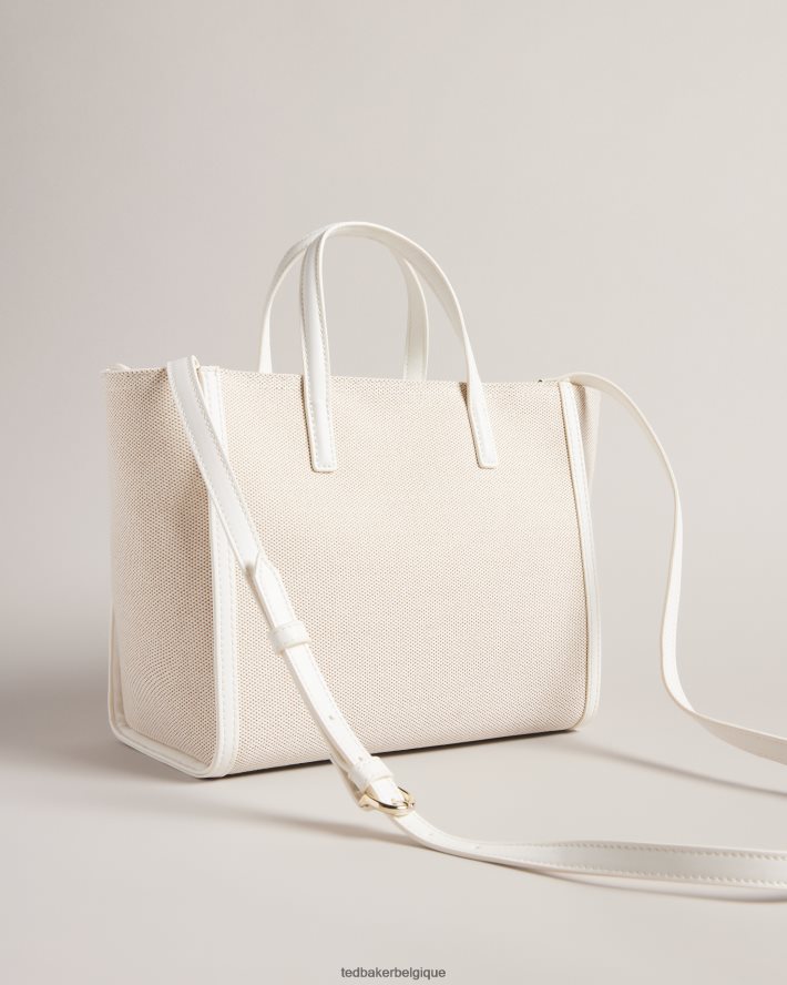 être Ted Baker femmes sac fourre-tout en toile aksanna de taille moyenne blanc FR8J42729 Sacs
