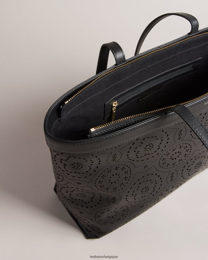 être Ted Baker femmes sac fourre-tout magnolia découpé au laser Libétie noir FR8J42697 Sacs