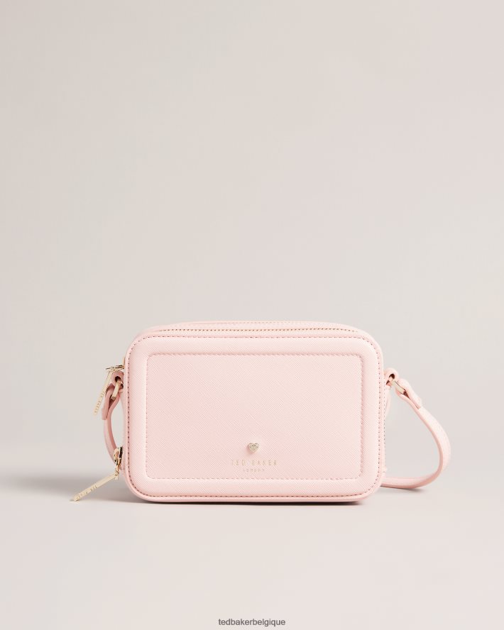être Ted Baker femmes petit sac photo clouté coeur Stinah rose pâle FR8J42683 Sacs