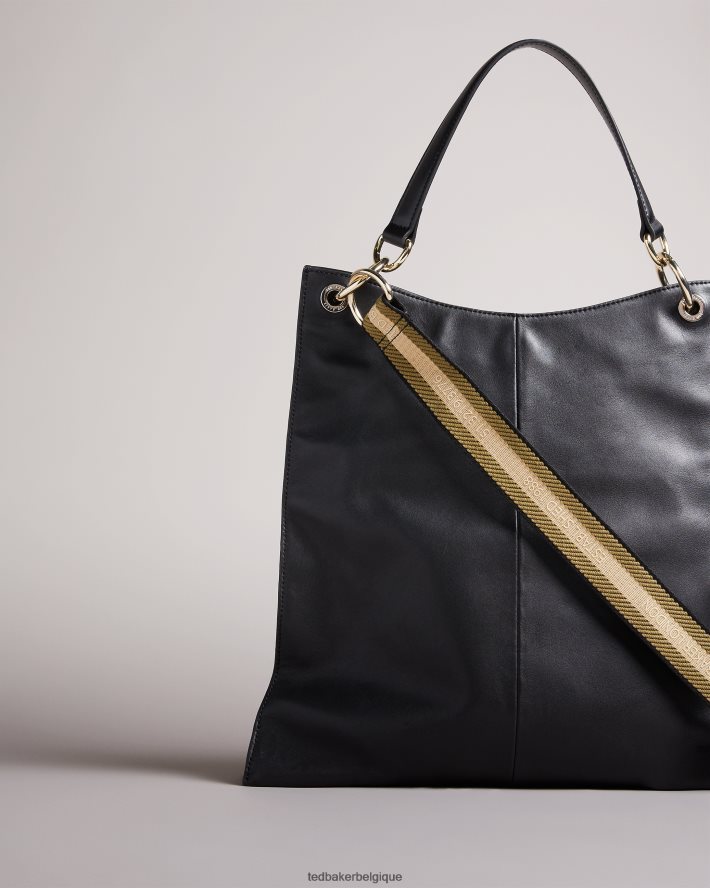 être Ted Baker femmes grand sac hobo en toile à logo darcita noir FR8J42785 Sacs