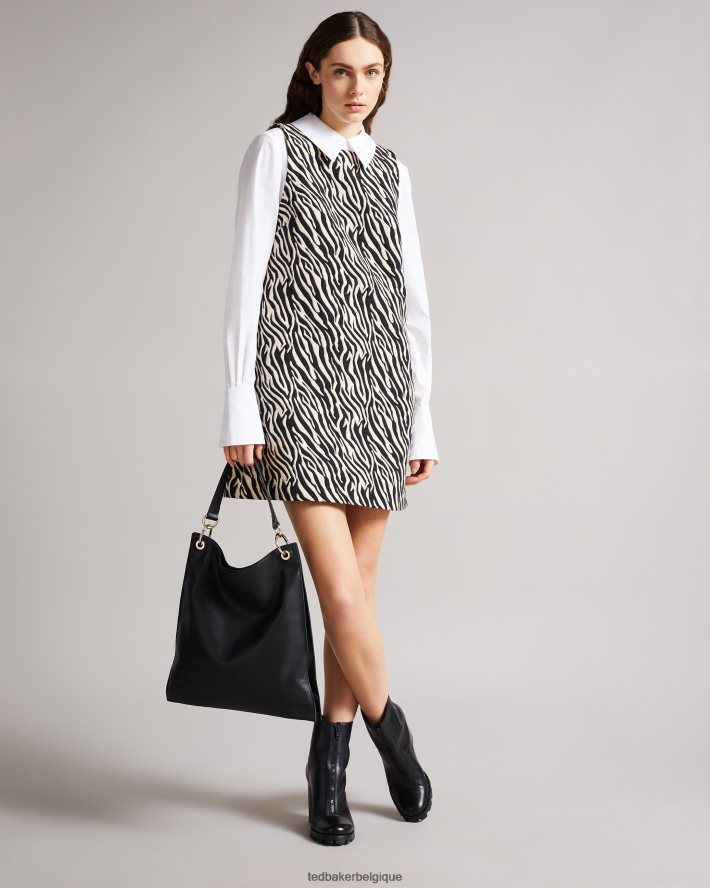 être Ted Baker femmes grand sac hobo en toile à logo darcita noir FR8J42785 Sacs