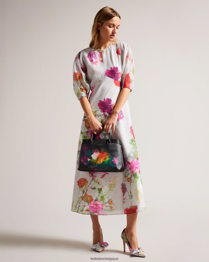 être Ted Baker femmes grand sac à main imprimé artistique sanyar noir FR8J42682 Sacs