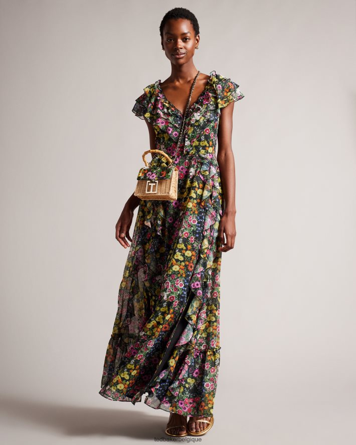 être Ted Baker femmes mini sac panier imprimé Jaysisa noir FR8J42715 Sacs