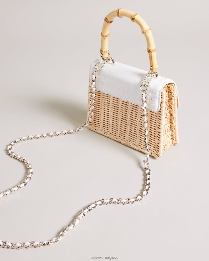 être Ted Baker femmes mini sac panier jaynina imitation croco écru FR8J42717 Sacs