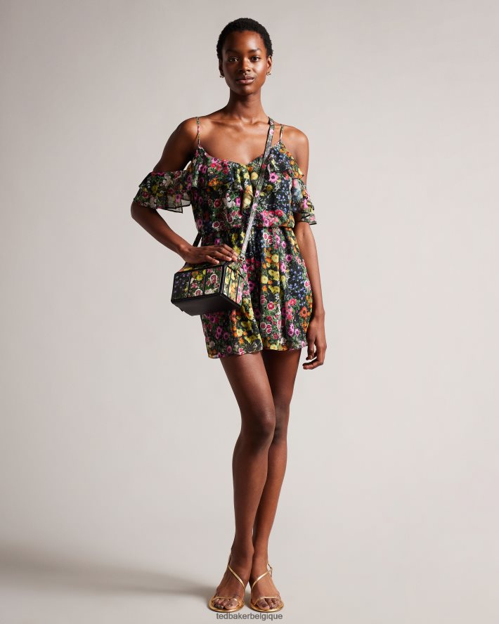 être Ted Baker femmes sac à effet de serre floral grnhous noir FR8J42788 Sacs