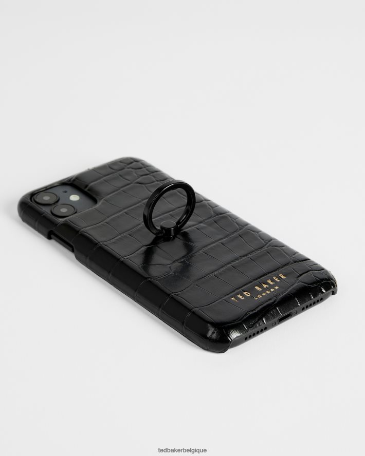 être Ted Baker femmes coque iphone 11 claryy imitation croco noir FR8J422118 accessoires