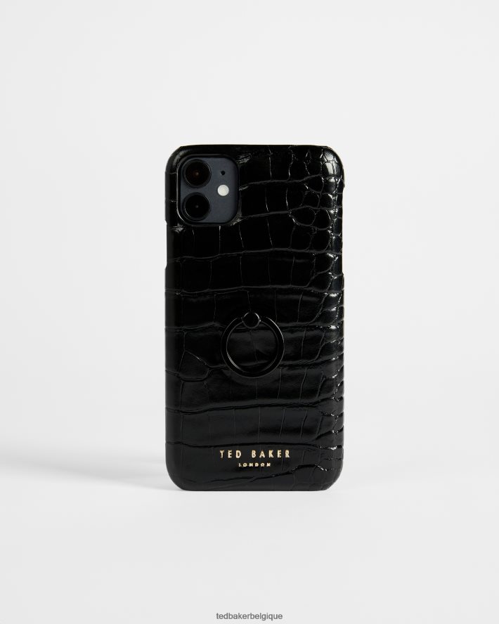 être Ted Baker femmes coque iphone 11 claryy imitation croco noir FR8J422118 accessoires