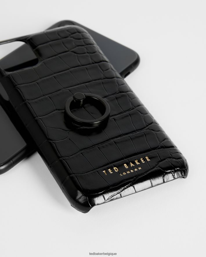 être Ted Baker femmes coque iphone 11 claryy imitation croco noir FR8J422118 accessoires