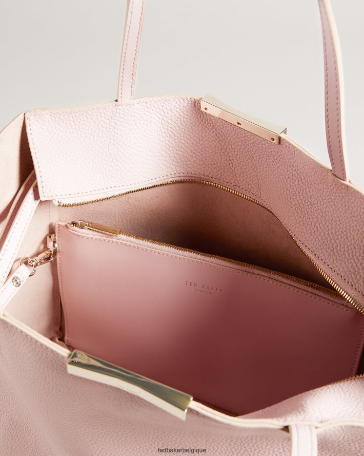 être Ted Baker femmes cabas à facettes à grain doux Clarkia rose clair FR8J42826 Sacs