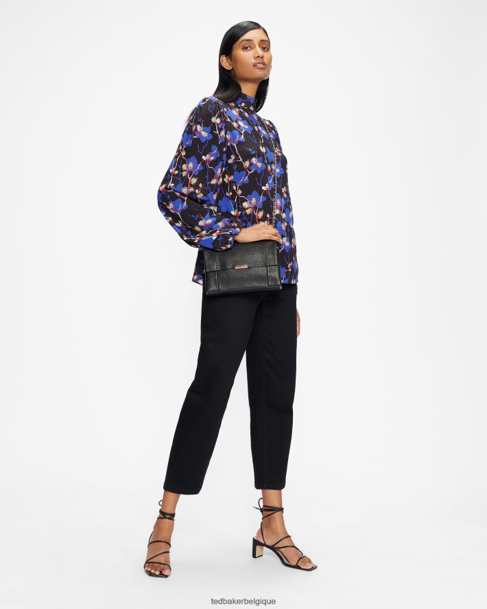 être Ted Baker femmes sac xbody en cuir souple non doublé parson noir FR8J42829 Sacs