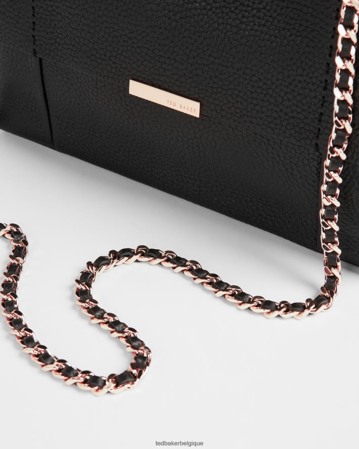 être Ted Baker femmes sac xbody en cuir souple non doublé parson noir FR8J42829 Sacs