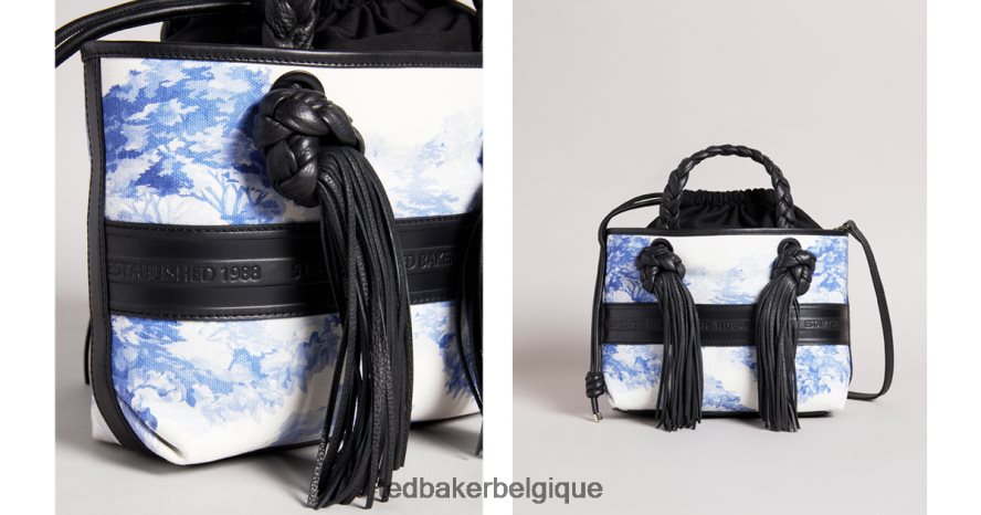 être Ted Baker femmes sadia nouveau mini sac fourre-tout romantique à pampilles blanc FR8J42828 Sacs
