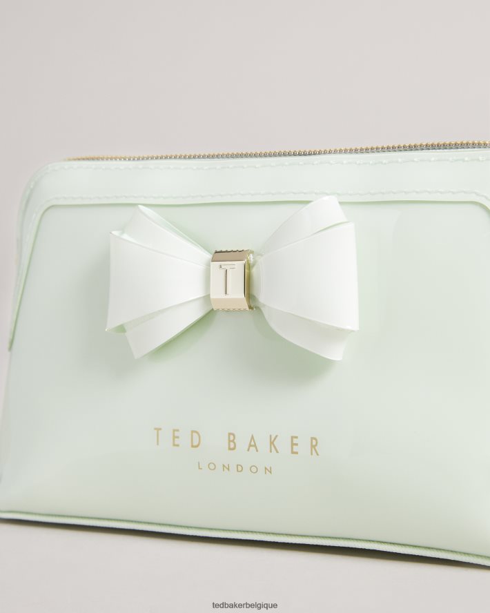 être Ted Baker femmes trousse de maquillage à nœud incurvé Aimee pl-vert FR8J421172 Sacs