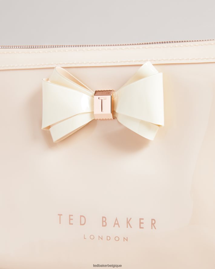 être Ted Baker femmes trousse de toilette à nœud courbé abbie rose pâle FR8J421182 Sacs