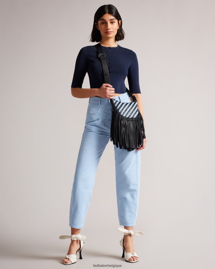 être Ted Baker femmes cardigan court en rayonne perine marine FR8J42610 vêtements