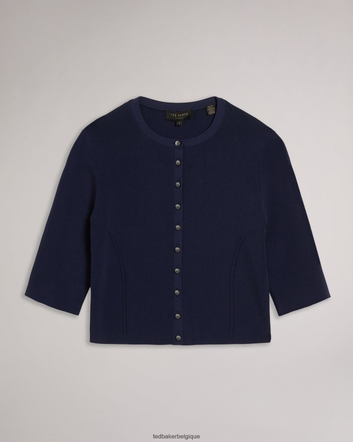 être Ted Baker femmes cardigan court en rayonne perine marine FR8J42610 vêtements
