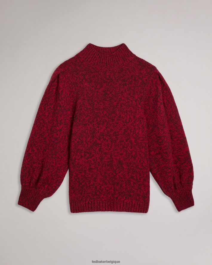 être Ted Baker femmes elvinaa - pull épais à manches tendance rouge vif FR8J42594 vêtements