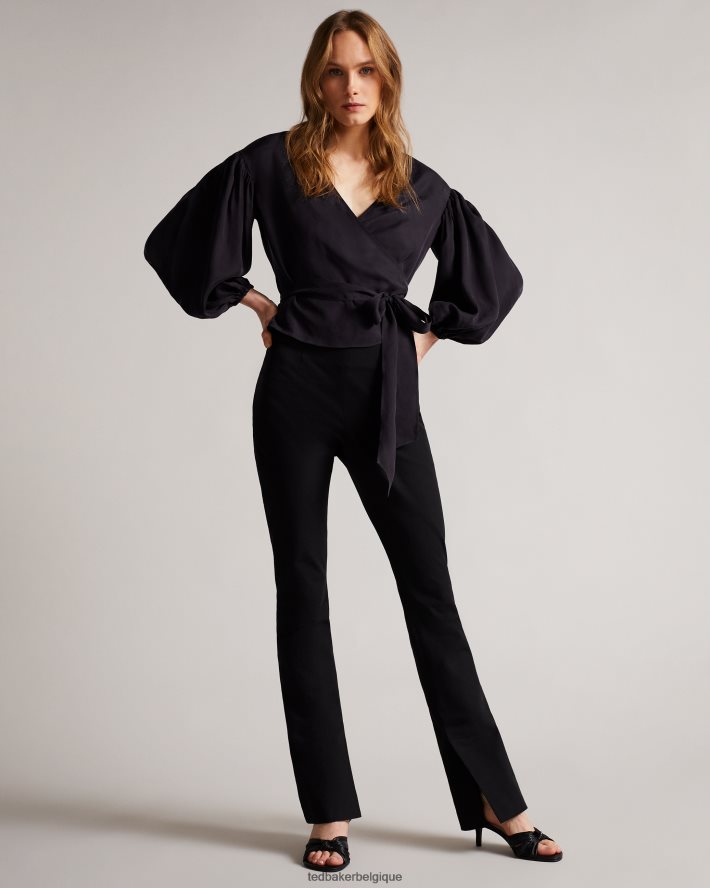 être Ted Baker femmes haut cache-cœur ralda avec blouson à manches longues marine FR8J42568 vêtements