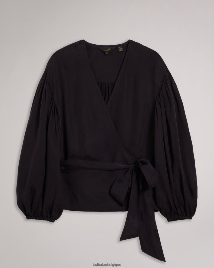 être Ted Baker femmes haut cache-cœur ralda avec blouson à manches longues marine FR8J42568 vêtements