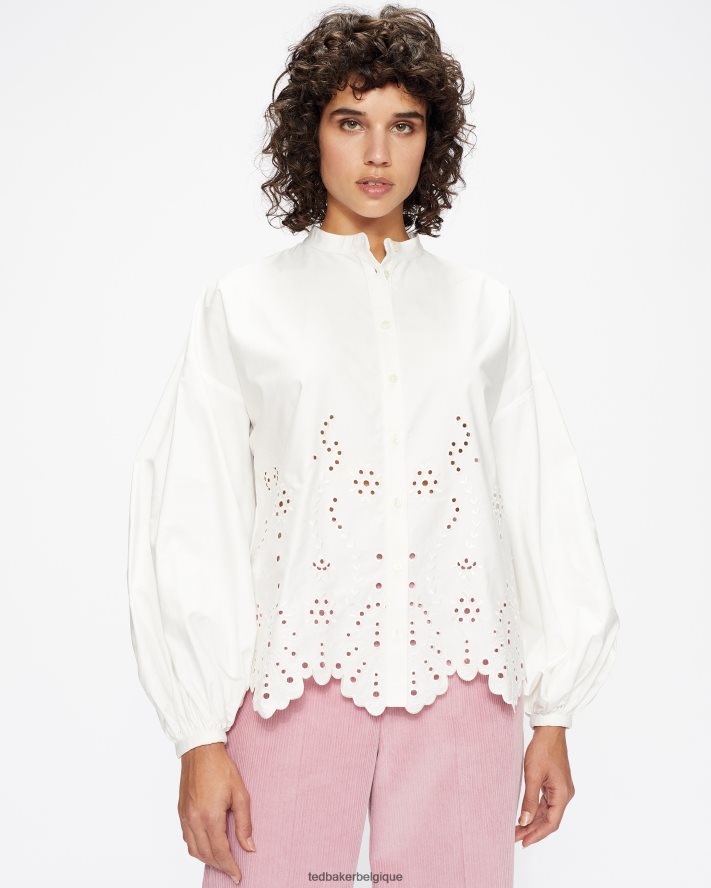 être Ted Baker femmes itala - blouse à détails découpés blanc FR8J42565 vêtements