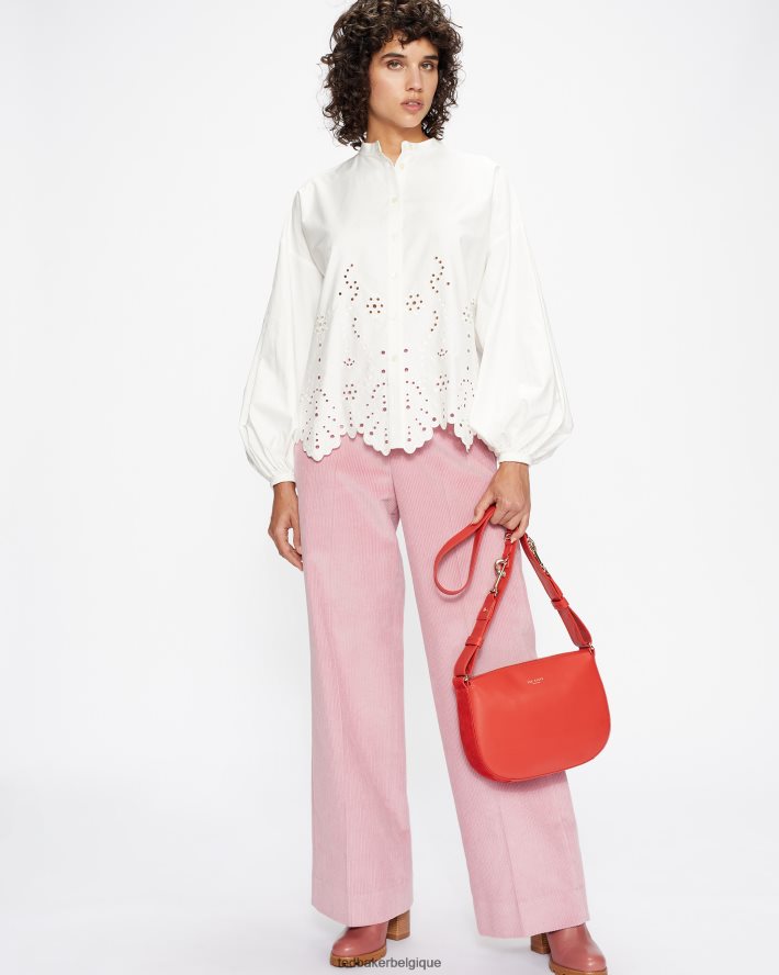 être Ted Baker femmes itala - blouse à détails découpés blanc FR8J42565 vêtements