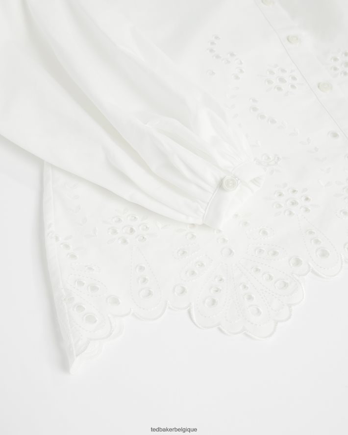 être Ted Baker femmes itala - blouse à détails découpés blanc FR8J42565 vêtements