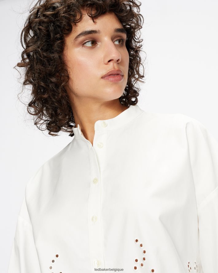 être Ted Baker femmes itala - blouse à détails découpés blanc FR8J42565 vêtements