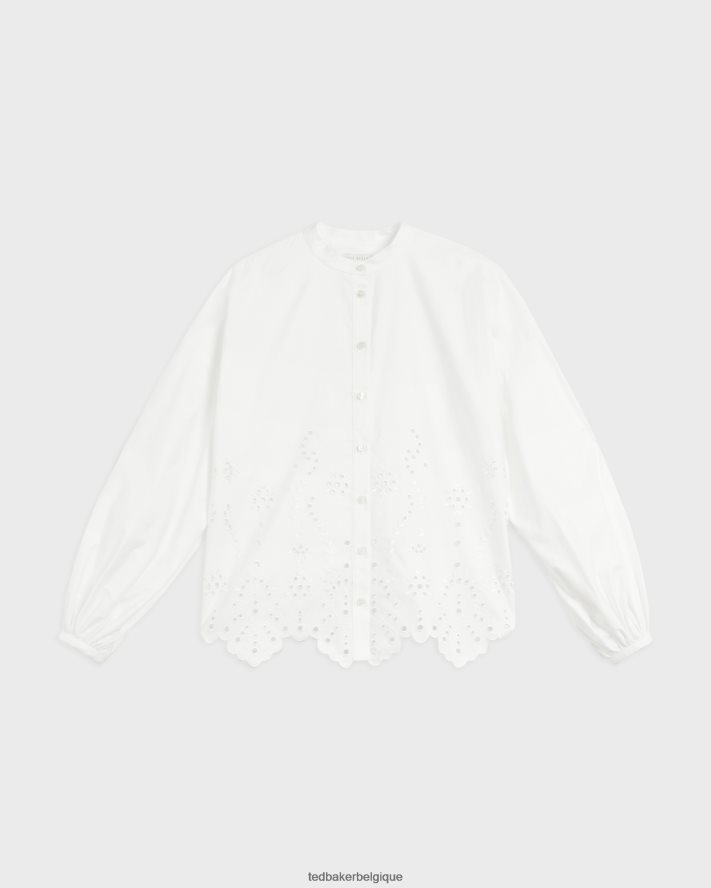 être Ted Baker femmes itala - blouse à détails découpés blanc FR8J42565 vêtements