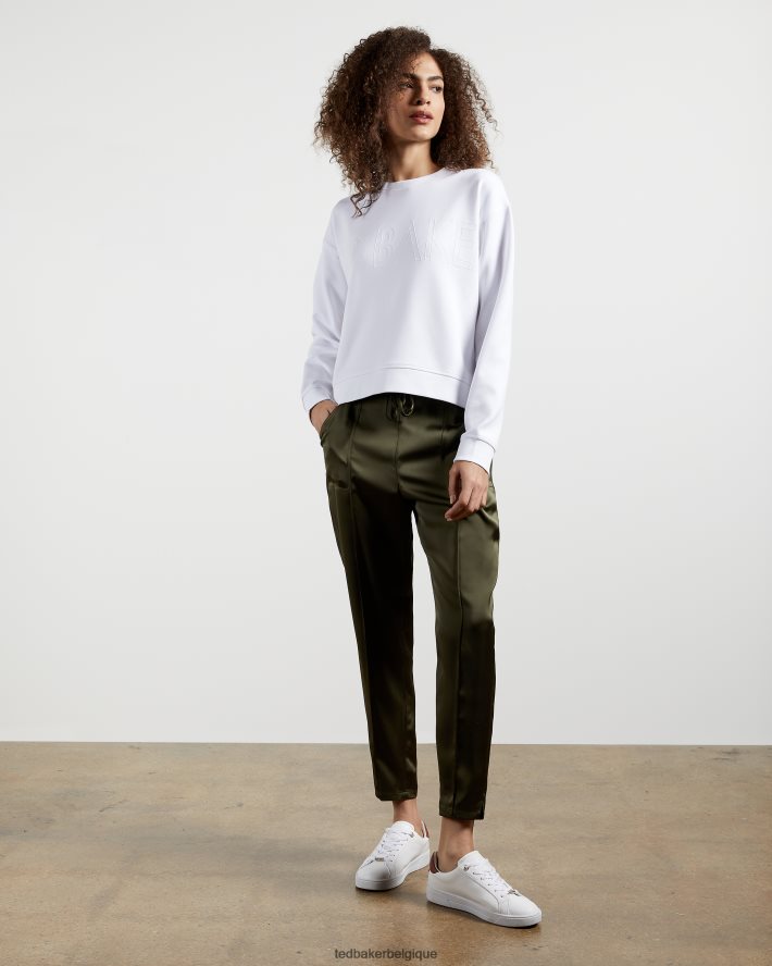 être Ted Baker femmes sweat à logo Lorito blanc FR8J42511 vêtements