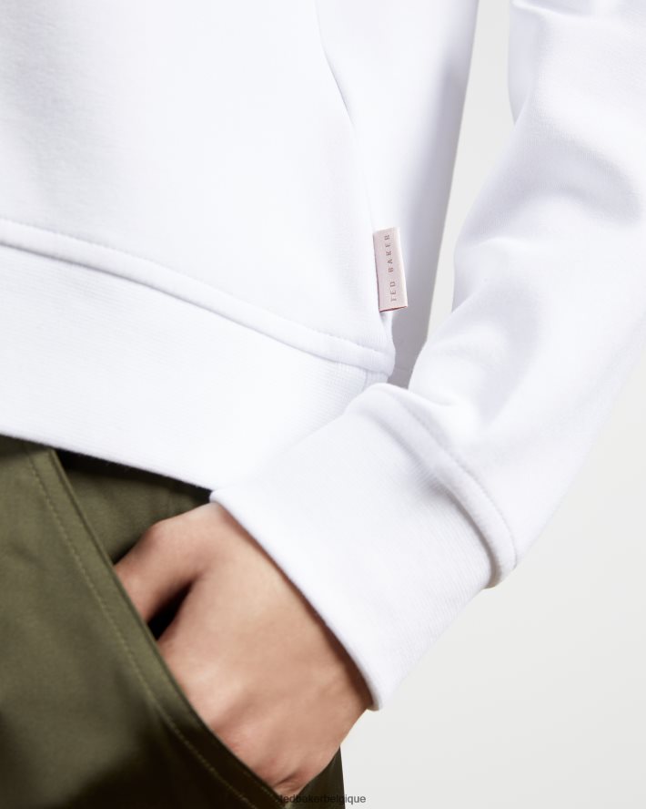 être Ted Baker femmes sweat à logo Lorito blanc FR8J42511 vêtements