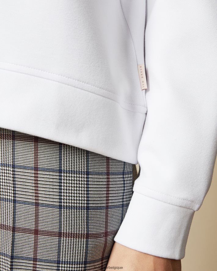 être Ted Baker femmes sweat à logo Lorito blanc FR8J42511 vêtements