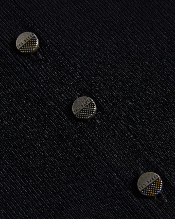 être Ted Baker femmes cardigan court en rayonne camilda noir FR8J42399 vêtements