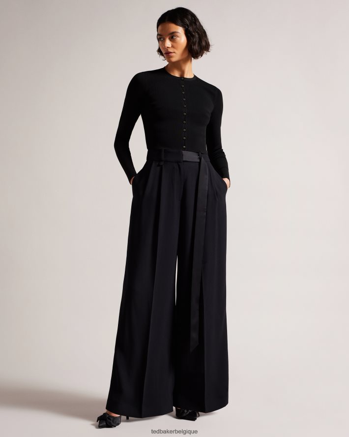 être Ted Baker femmes cardigan court en rayonne camilda noir FR8J42399 vêtements