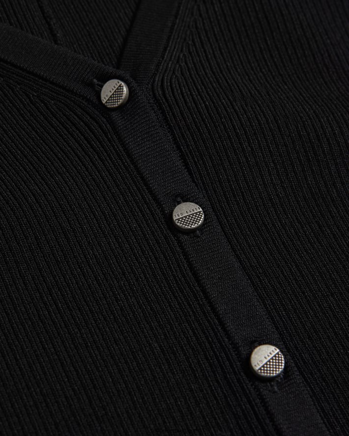 être Ted Baker femmes casela - cardigan court avec v sur le devant noir FR8J42344 vêtements