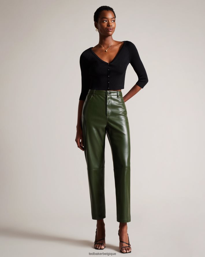 être Ted Baker femmes casela - cardigan court avec v sur le devant noir FR8J42344 vêtements