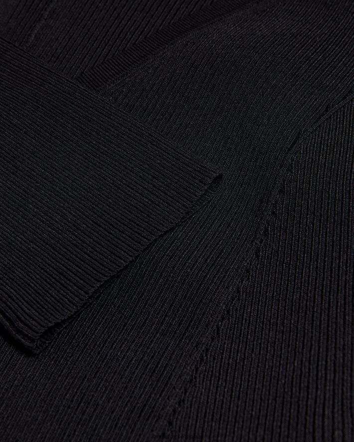 être Ted Baker femmes casela - cardigan court avec v sur le devant noir FR8J42344 vêtements